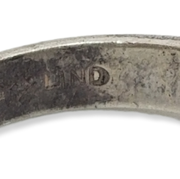 LIND STERLING SILVER & CUBIC ZIRCONIA VINTAGE RING - Picture 7 of 7